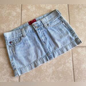 Y2k Hollister denim mini skirt